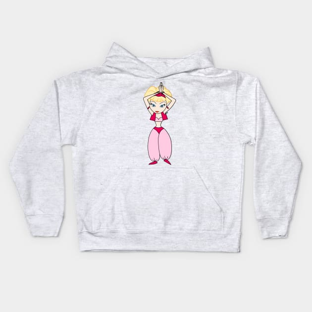 I dream of Jeannie (cel opening style) Kids Hoodie by corzamoon